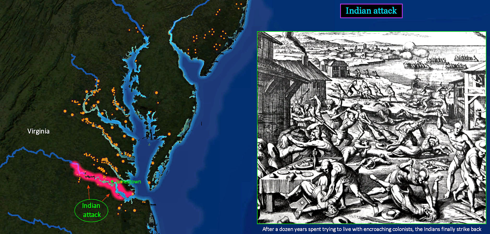 Colonists Massacred, Jamestown, 1609